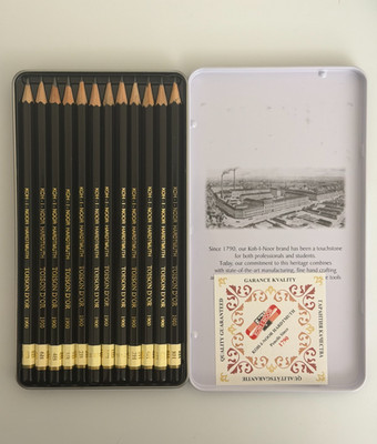 Koh-I-Noor Toison d'Or Assorted Grades Graphite Pencil Set (12 Pack In Tin)