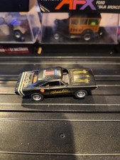 Aurora Slot Car T-jet. Dodge Charger White Painted Black