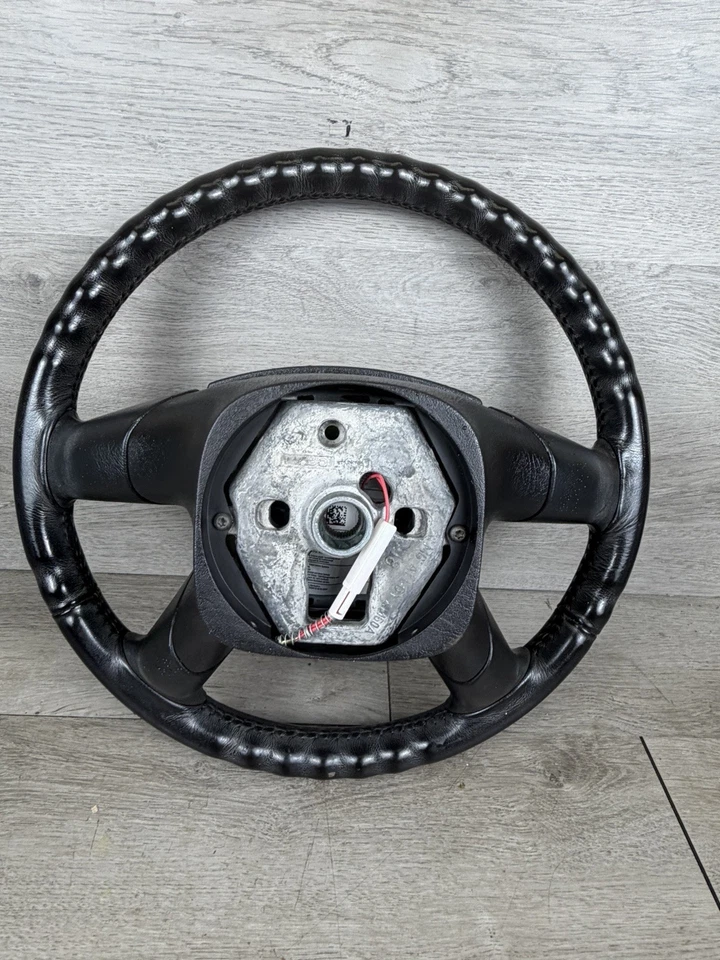 02-09 GM TrailblaZER ENVOY STEERING WHEEL 黑色皮革 无功能 二手 原始设备制造商 — 第 3/4 张图片