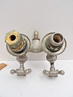 RARE antique ARCHITECTURAL SALVAGE bath tub 2 HANDLE HOT COLD FAUCET victorian — photo 7