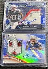 2013 Aaron Dobson Patriots Auto 4-Color Patch 2-Card Lot Topps Platinum & Strata