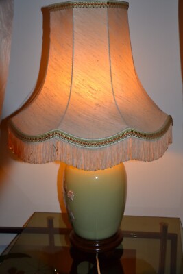 Vintage Très Belle Lampe À Poser Signée M.A. D. Pied En