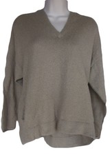 Pure J. JILL MP M Pearl Gray Comfy Cotton Blend Hoodie Pullover Sweater NWT 79