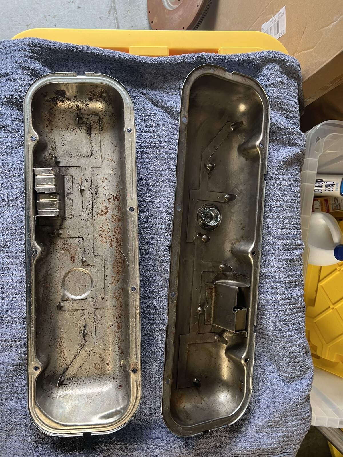 OEM GM Big Block Chevy Chrome Valve Covers w/ Oil Drippers 1960's70's