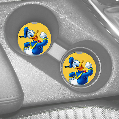 DONALD DUCK RUBBER CAR COASTERS SET OF 2 DONALD DUCK RUBBER CAR COASTERS SET OF 2