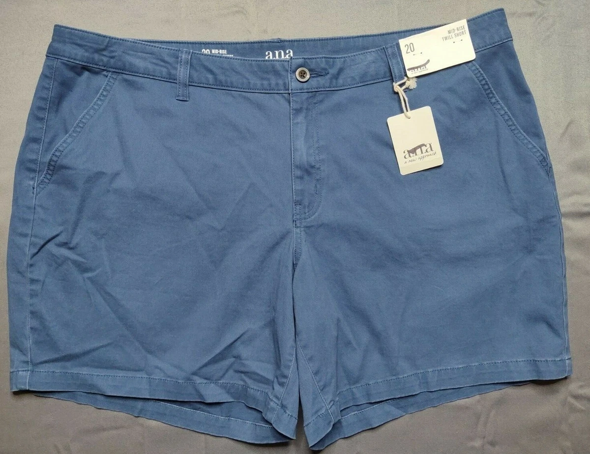 Mid rise twill best sale shorts