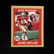 John Taylor  San Francisco 49ers  RED & Gold PG&E Calendar Card #82