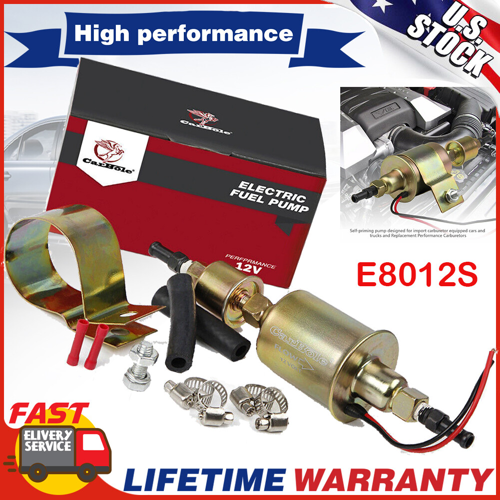 Electric Fuel Pump MDY E8012S GA8012S High Pressure (5-9PSI) Universal 12V Heavy Duty Gas Diesel In-Line In-Tank With Installation Kit Metal Solid Petro Gasoline Or Diesel Engine Fuel Transfer Pump - Foto 3