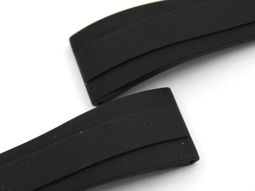 Cinturino Silicone Nero20/16mm Clasp Oysterflex Compatibile Orologi Rolex Luxury - Picture 5 of 5