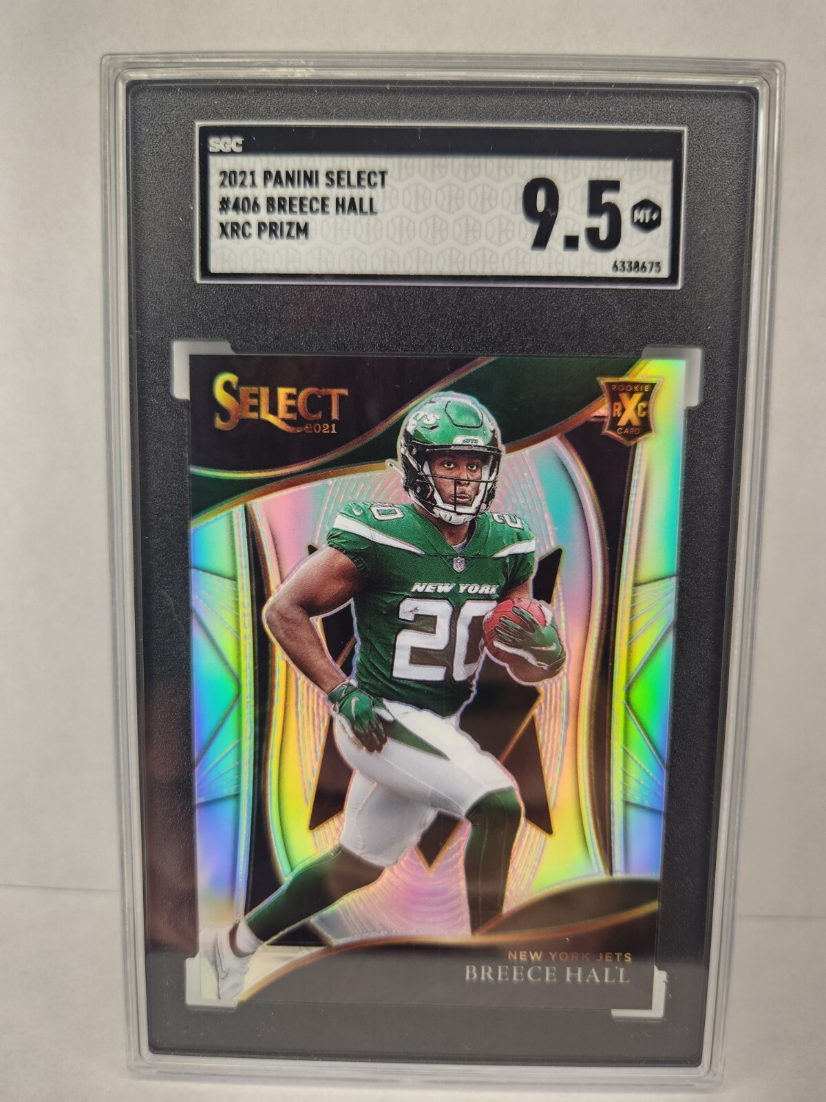 2021 Select Breece Hall XRC Rookie Silver SGC 9.5 Mint+ #406 New York Jets