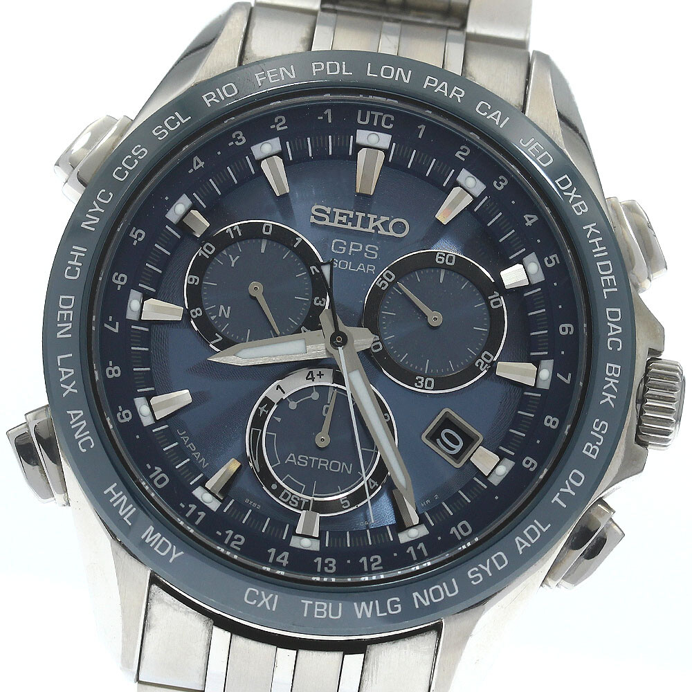 SEIKO Astron SBXB005/8X82-0AB0 GPS Solar Powered Radio Men's
