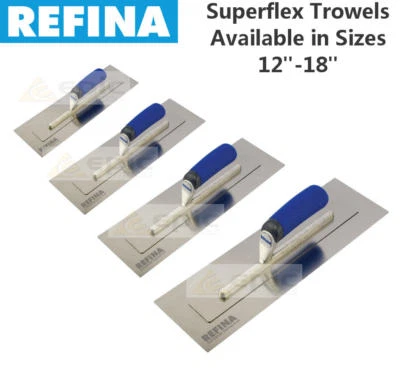 REFINA Superflex Stainless Plasterers Plastering Finishing Trowel Sizes 12"-18"