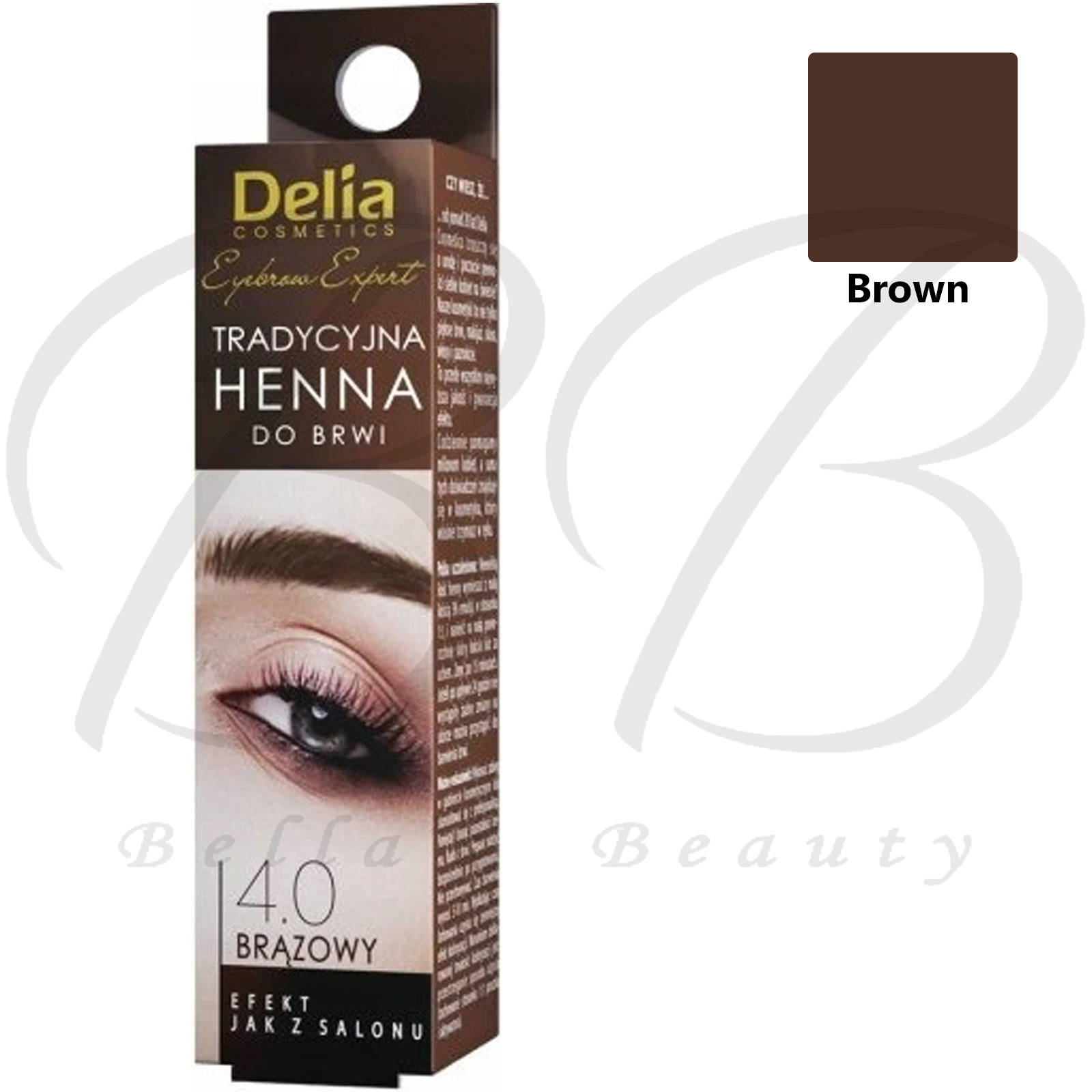 DELIA Cosmetic Eyebrow HENNA Traditional Tint Kit Set Eyelashes 2ml