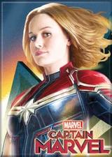CAPTAIN MARVEL HAIR FLIP MAGNET 2.5” X 3.5” NEW