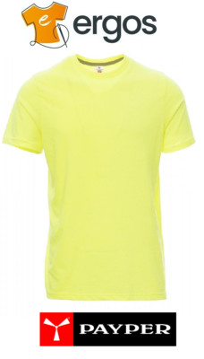 PAYPER SUNSET FLUO T-Shirt Shirt Herren Kurzarm Baumwolle fluoreszierend gelb