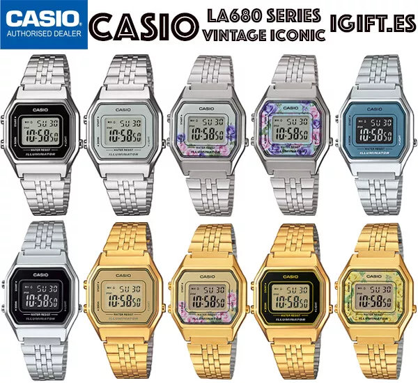 Reloj Casio LA680WGA-1B Mujer - Dorado y Negro CASIO