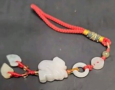 Feng Shui Lucky Charm Real Jade Cell Phone Charm Purse Charm