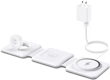 Charging Station for Apple Multiple Devices - 3 in 1 Foldable Magnetic Wirele...