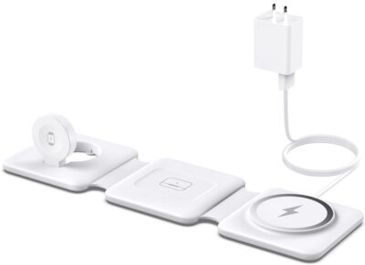 Charging Station for Apple Multiple Devices - 3 in 1 Foldable Magnetic Wirele...