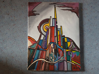 AVANTGARDE  ORIGINAL  GEMÄLDE  ''  OHNE  TITEL '',    sign.