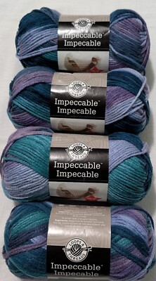 Loops & Thread Impeccable 4 Medium Acrylic Variegated Yarn 4 skeins Luxury 02007