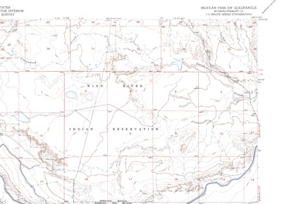 Mexican Pass SW Quadrangle Wyoming 1958 USGS Topo Map 7.5 Minute Topographic