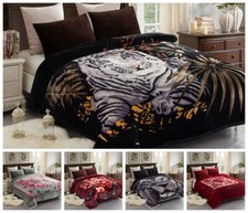 King Queen Mink Fleece Warm Blanket Thick Bedding Blankets Throws Winter Autumn