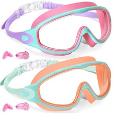Keary 2 Pack Swim Goggles for Kids 6-14 8-14 Kids Swimming Goggles Age 3-15 ...