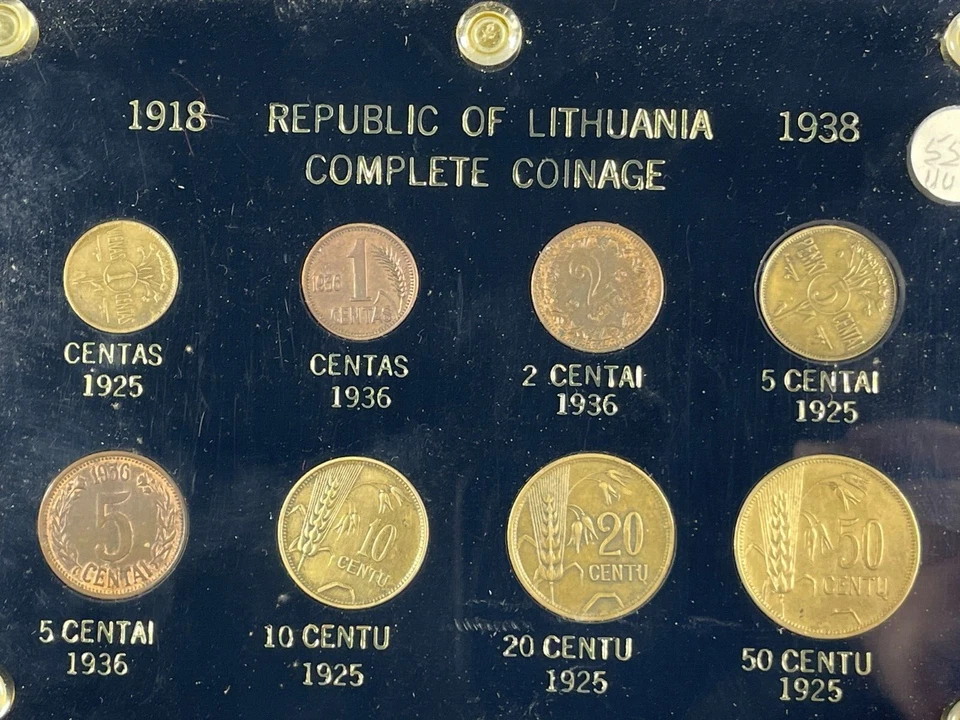(1925-38) Lithuania Complete Coinage Set In Capital Plastic Lot#B2134 Silver! - Image 3 of 4