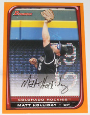 2008 Bowman Orange #105 Matt Holliday #/250