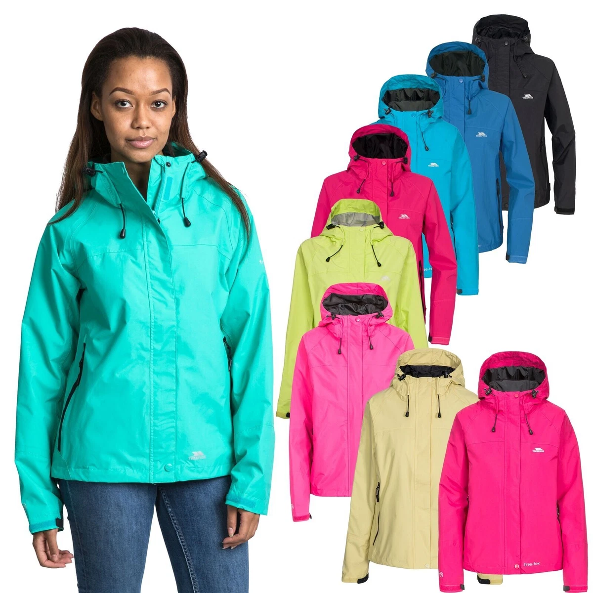 Trespass Womens Waterproof Jacket Padded Ladies Raincoat Nasu eBay