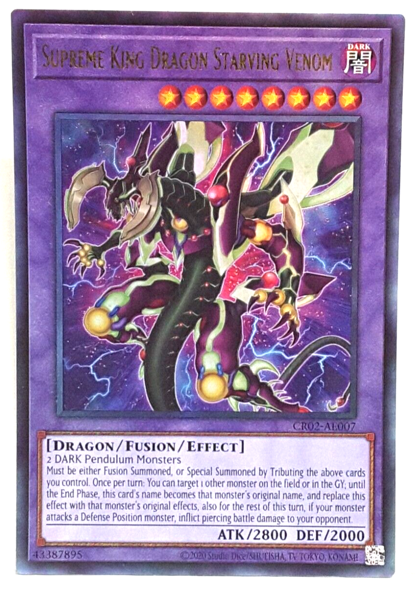 Yugioh Asian-English Supreme King Dragon Starving Venom CR02-AE007