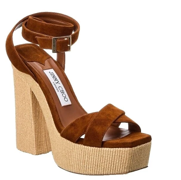Sandalias lisas superiores de gamuza para mujer Jimmy Choo