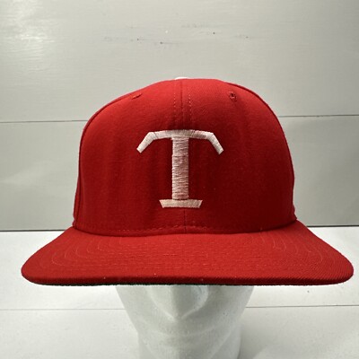 Rare Vintage Red New Era DuPont Visor Pro Model Baseball Cap Small-Medium USA