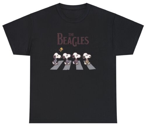 T-shirt The Beagles divertente The Beatles parody band amante carino cane amante umorismo - Foto 2 di 6