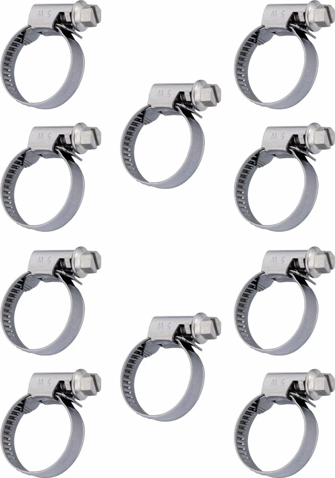 TERRASHOP 10 St. Schlauchklemme, Schlauchschelle, 10-16 mm, Druckluft, Gardena, Geka, .672