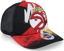  HHSS2993-AHAYYPPPBLCK MENS NBA ATLANTA HAWKS HYPER TRUCKER SNAPBACK