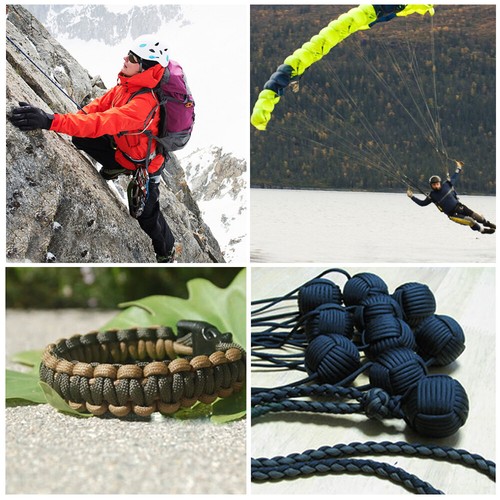 Cuerda de cuerda de paracaídas Paracord 550 lb Mil Spec tipo III 7 hilos 50 100 500 1000 pies - Imagen 3 de 19