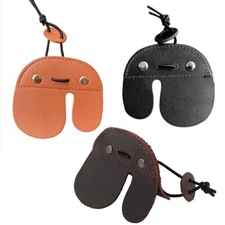 Anti-Slip Perfectly Fit Double-Layer Leather Finger Guard Archery Leather Sheath