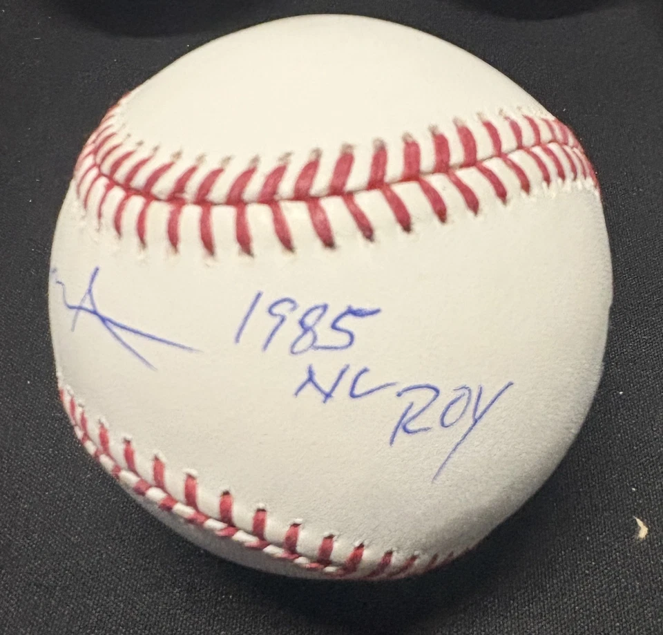 VINCE COLEMAN AUTOGRAFIADO MLB BÉISBOL CARDENALES "85 ROY" Inscripción  Foto 2 de 2