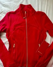 New Lululemon Red Define Jacket Gold Zipper
