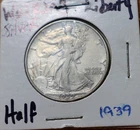 1939 Walking Liberty Half Dollar Fine Details 90% Silver Coin