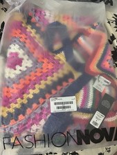 NEW IN PACKAGE - Fashion Nova Cabo Vacay Crochet Maxi Dress (Small/Multi Color)