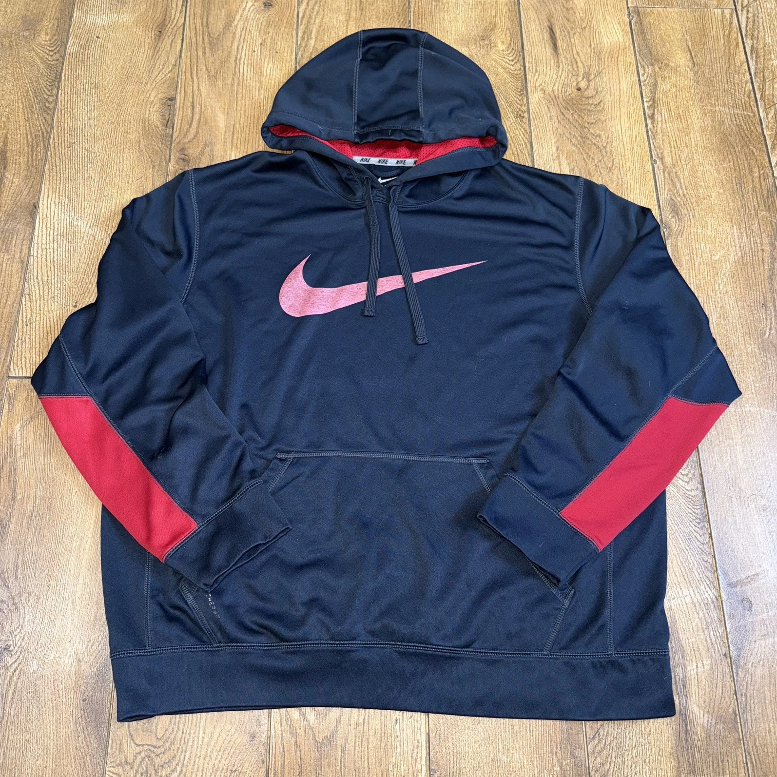 Nike Hoodie Mens XL Blue Therma-Fit Sweatshirt Pockets Pullover 480085-475