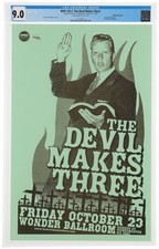 2009 The Devil Makes Three Wonder Ballroom Original Concert Poster 11x17 CGC 9.0
