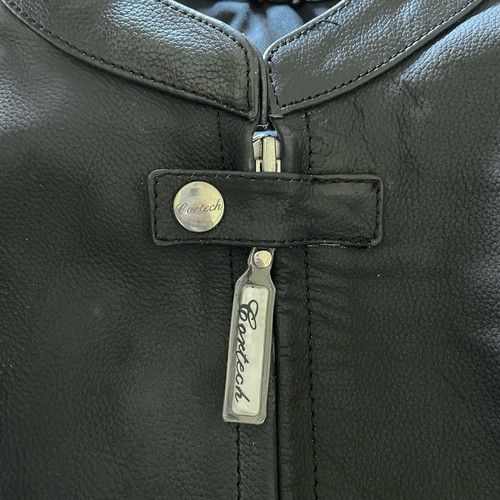 Cortech LNX Black Leather Motorcycle Street Jacket ZipOut Liner Women XL/14 READ - Picture 11 of 24
