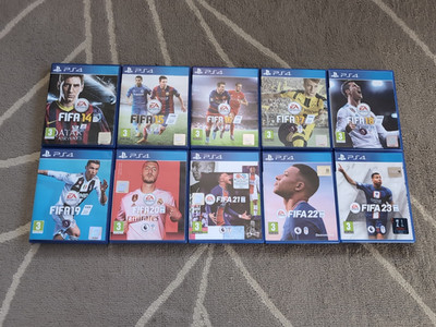 FIFA 14 bis FIFA 23 Komplett Sammlung Sony PS4 Spiele Konvolut Restposten 10 Spiele