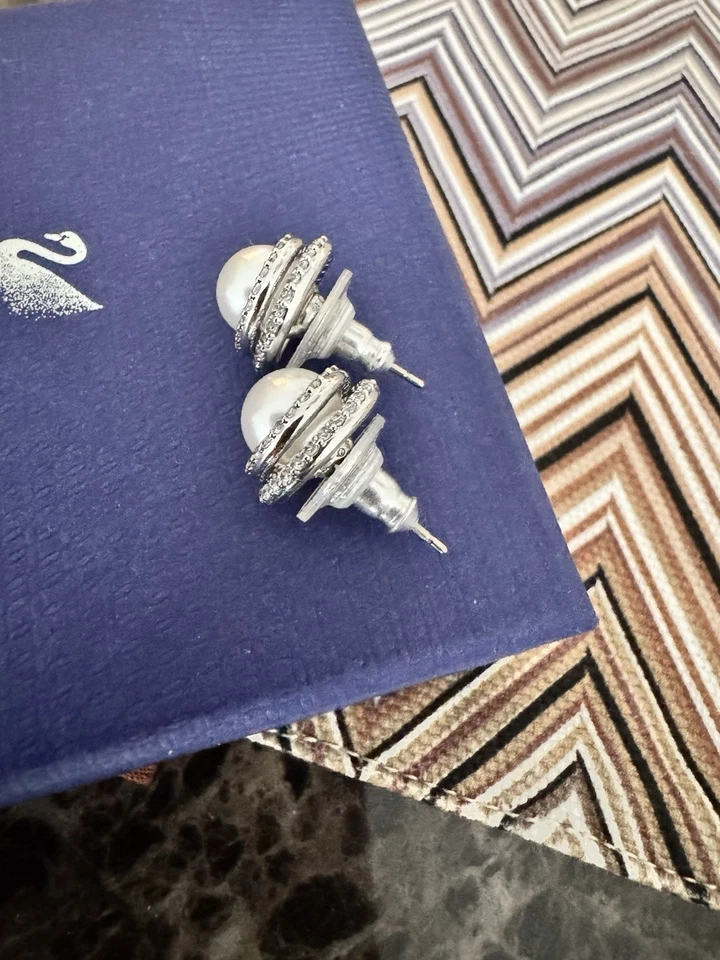 Swarovski Ohrstecker Silber Perlen Kristall Damen Neu OVP - Bild 4 von 4