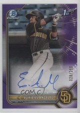 2022 Bowman Chrome Prospect Purple Refractor 28/250 Euribiel Angeles Auto 1m4i