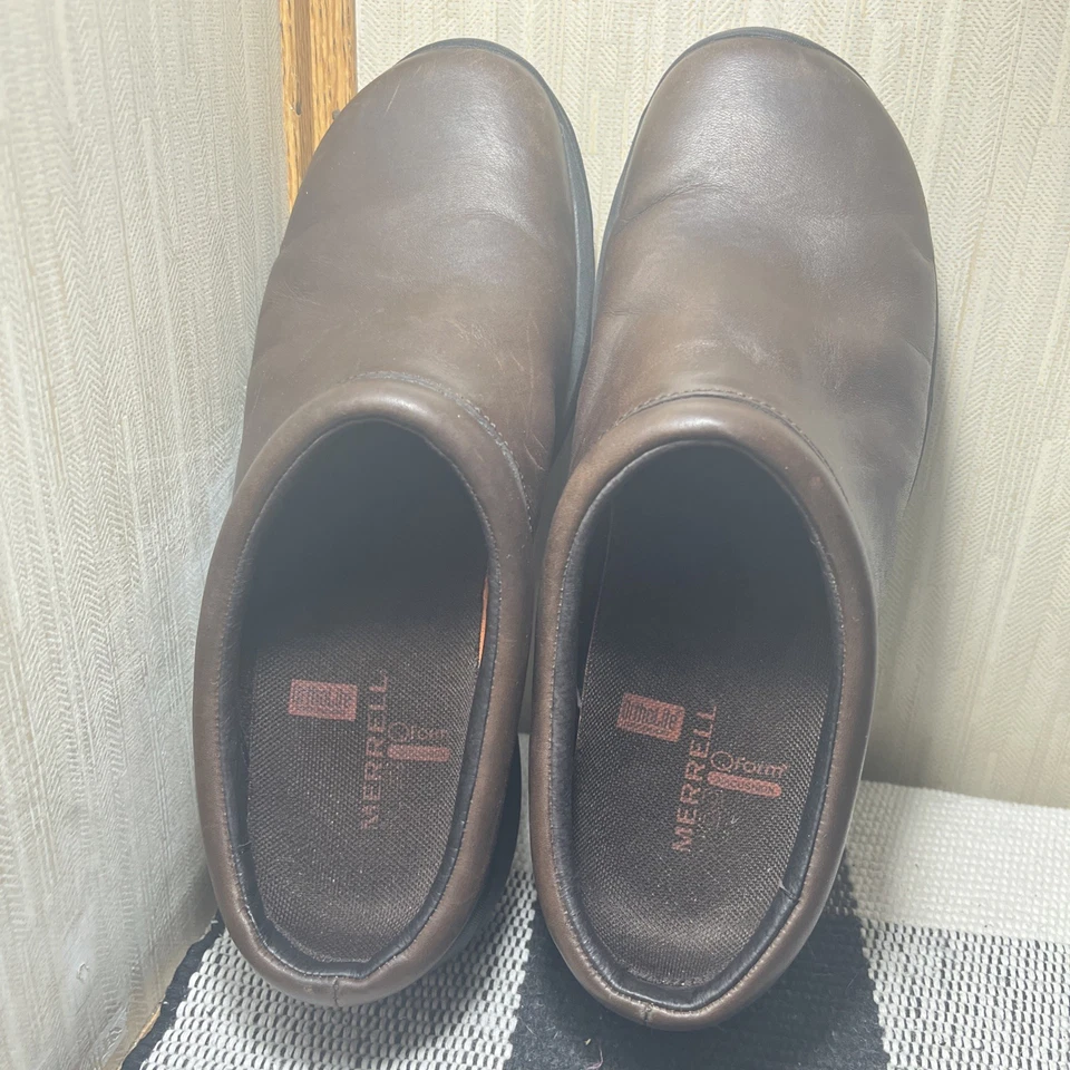 Zueco Merrell para mujer Jungle Primo marrón oscuro zapatos sin cordones gamuza mula talla 8,5 Foto 2 de 4